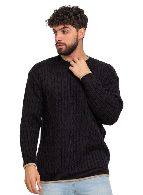 Black - Design p2235 PF - Round Pullover - Khotwh